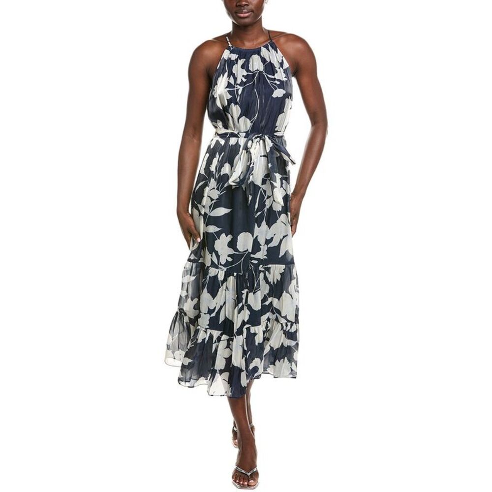 Laundry Womens By Shelli Segal Organza Printed Dress, Black